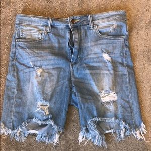Women’s denim distressed shorts